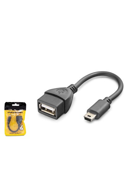 HADRON HN4591 Mini USB to USB OTG Dönüştürücü Kablo Siyah