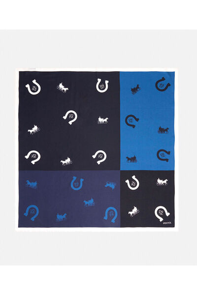 İpekyol Görsel ve monogram baskılı ipek eşarp