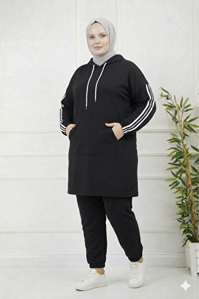 CNG MODA Plus Size Hijab Loose Cut Tracksuit Set