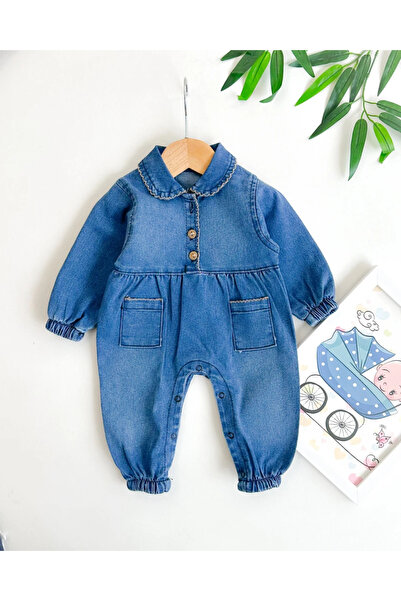 hümabebe Peter Pan collar Önde Pocket Detail Snap Fasteners at the Bottom Bab...