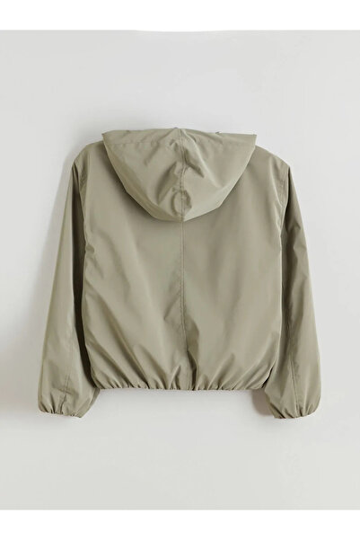 LC Waikiki Khaki Hooded Oversize Women's Raincoat