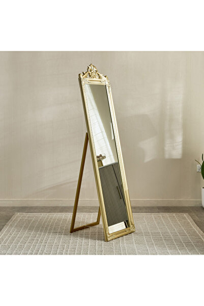 Home Box Reda Damiano Wooden Frame Floor Mirror with Resin Head and Stand - 4...