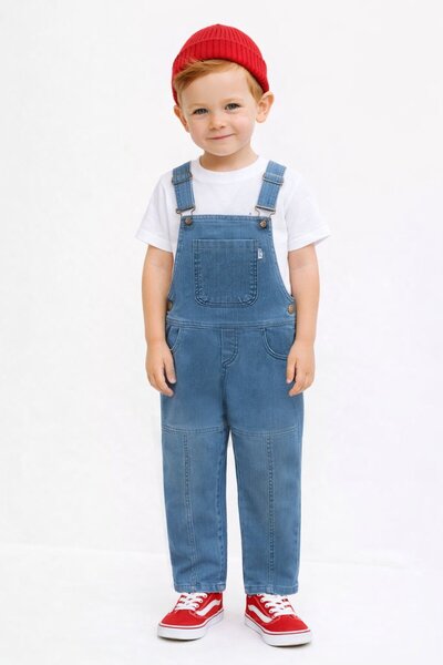 Overdo Boys' Basic Denim Salopet