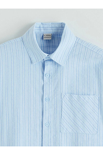 LC Waikiki Blue Striped Boy Shirt