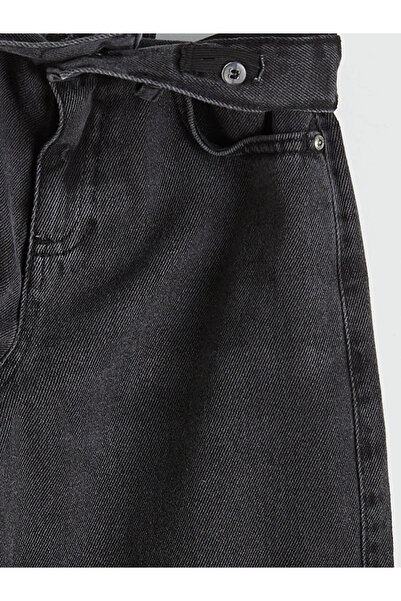 LC Waikiki Pantaloni cargo din denim antracit, croială lejeră, pentru băieți