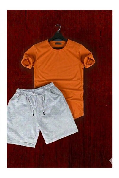SILATU Plain T-Shirt Shorts Set Without Print