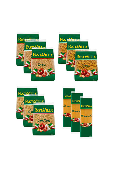 Pastavilla Makarna 500 gr 4 Çeşit 12 li Karma Paket