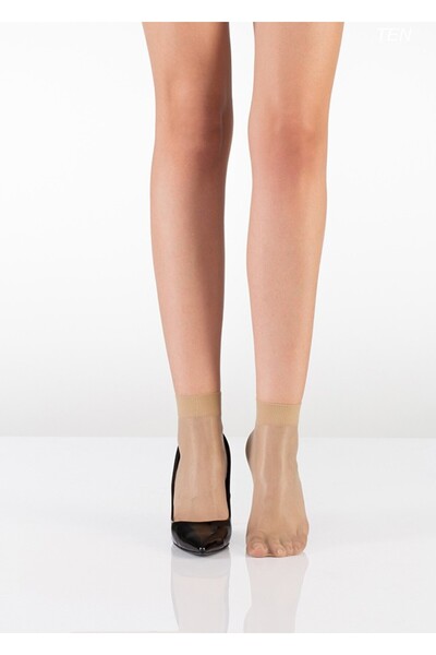 OBJE Women's Skin-Colored Toeless Socks