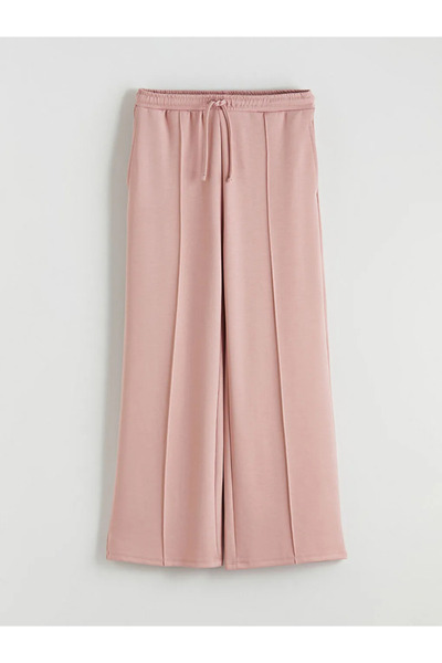 LC Waikiki Ροζ ελαστικό γυναικείο παντελόνι φόρμας με μαλακή υφή