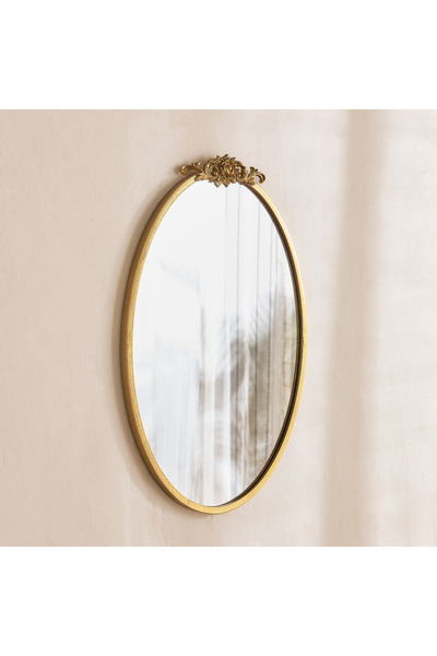 Home Box Aayra Luxe Ornate Metal Wall Mirror - 48.5x4.5x73 cm