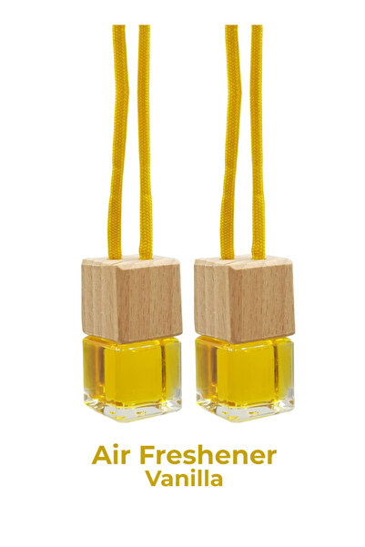 Generic عبوة من قطعتين من معطر جو السيارة المعلق برائحة الفانيليا، زجاجة موزع...