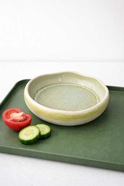 Bev Kitchen 2 Pieces of Handmade Mini Porcelain Asymmetrical 14 cm Salad Bowl