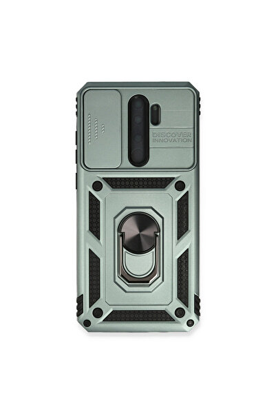 cepmoda حافظة REDMI "NOTE 8 PRO" ذات الطبقة المزدوجة - حلقة، حامل، غطاء منزلق...