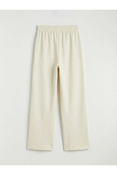 LC Waikiki Gray Wide Leg Women's Sweatpants with Elastic Waist