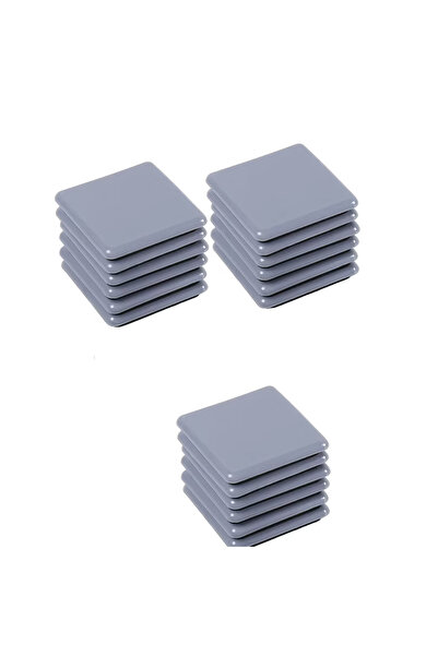 OEM Set of 16 furniture glides, 6.3 x 6.3 cm, EVA, plastic, light blue