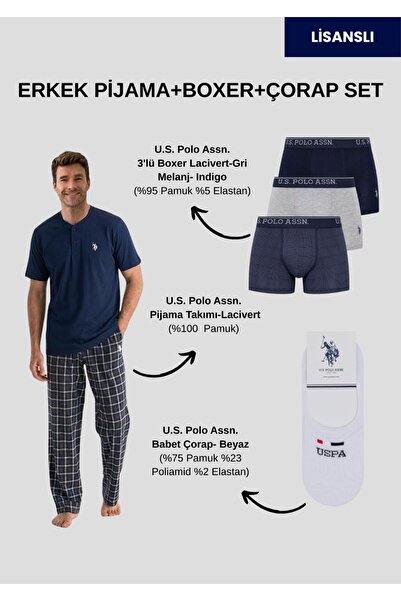 U.S. Polo Assn. Men'S, Licensed, Uspa, Exclusive, 100% Cotton , Pajamas+Boxer...