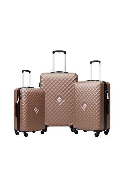 Solo طقم من ثلاث قطع من مادة ABS، لون بني داكن