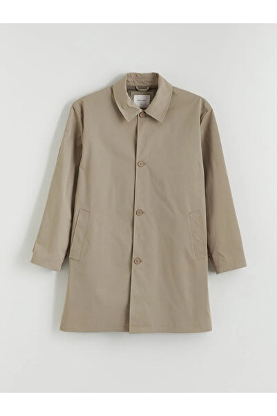 LC Waikiki Beige Loose Fit Men's Trench Coat