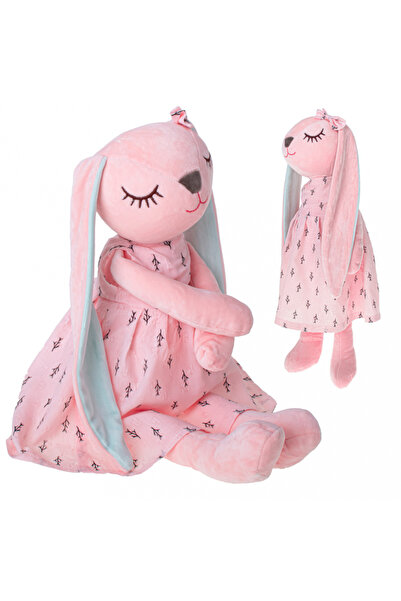 Ikonka Jucarie de plus pentru copii Pinky Sleaping Bunny, inaltime 52cm