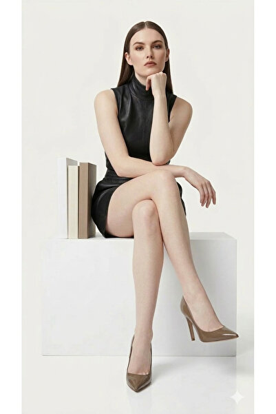 CZ London Kadın Hakiki Deri Rugan İnce Topuk Fantezi Ayakkabı