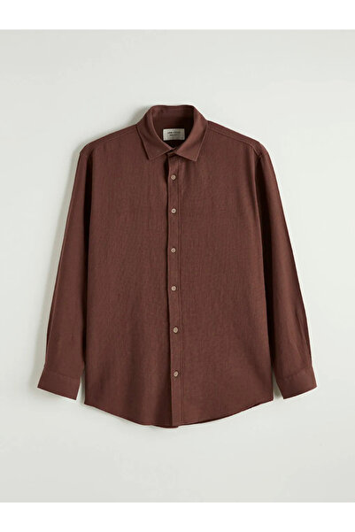 LC Waikiki Brown Regular Fit Men's Shirt