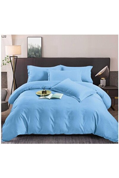 Sonia-home Damask Duvet Cover Set , 100% Cotton, 6 pieces, Solid Color, Stret...