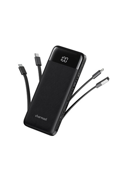Charmast W1148 Power Bank 10000mAh PD20W με ενσωματωμένα καλώδια Micro USB / ...
