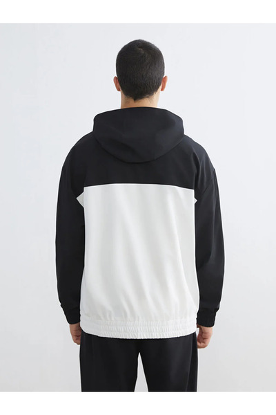 LC Waikiki Black Comfortable Fit Hooded Men's Coat