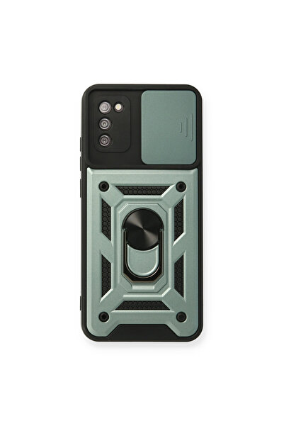 cepmoda حافظة سامسونج جالاكسي "A03S" ذات الطبقة المزدوجة - حلقة، حامل، غطاء ك...