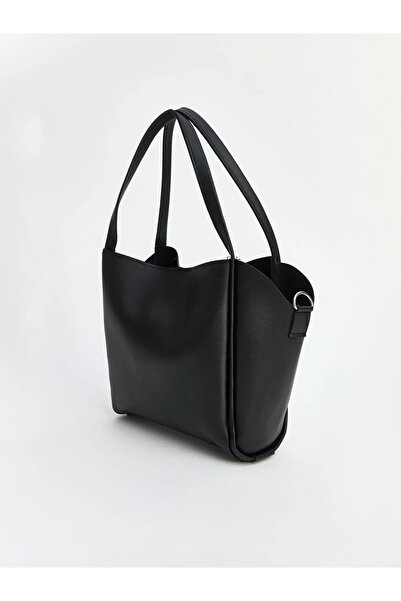 LC Waikiki Μαύρη αφαιρούμενη γυναικεία τσάντα ώμου