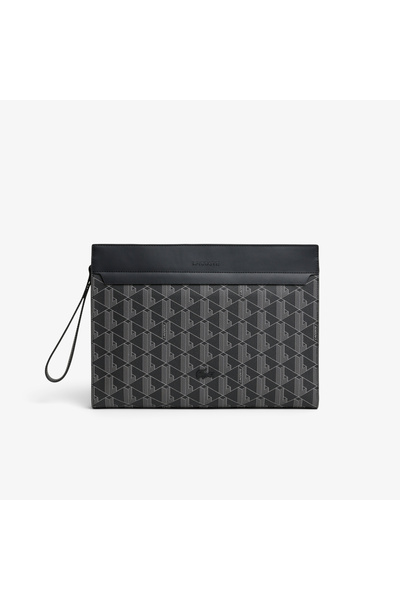 Lacoste The Blend Erkek Monogram Gri Laptop Çantası