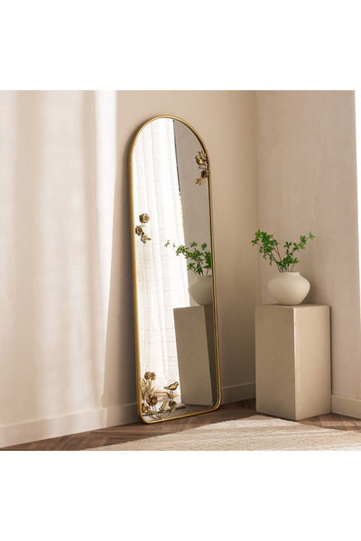 Home Box Aayra Luxe Metal Floor Mirror - 58x4x170 cm