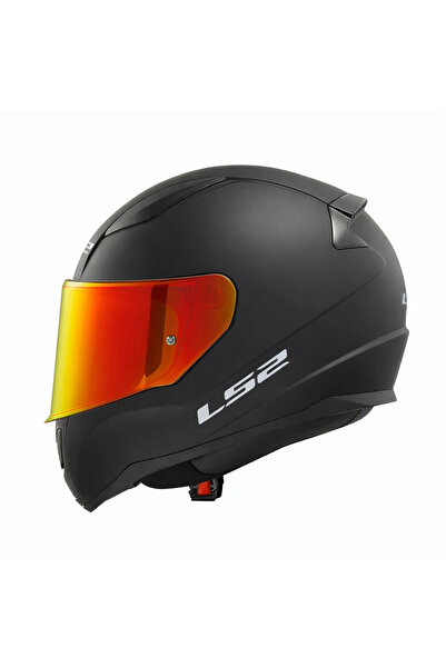 LS2 RAPID 2 MAT SİYAH KASK (KIRMIZI VİZÖR)