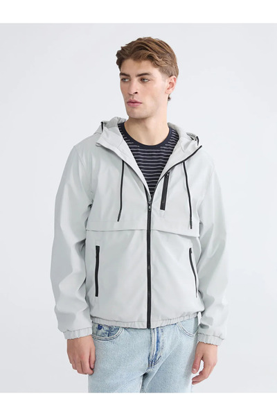 LC Waikiki Gray Standard Fit Men's Raincoat