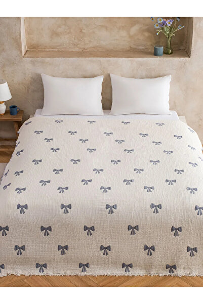 LC Waikiki Mixed Bow Printed Double Bedspread