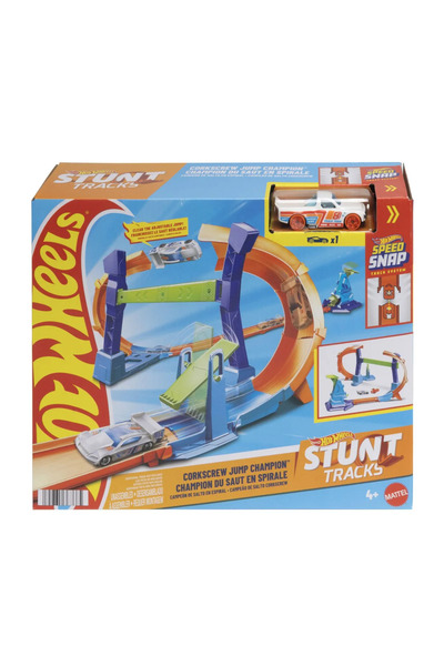 HOT WHEELS Set de pistă de acrobații cu sărituri în spirală și mașină