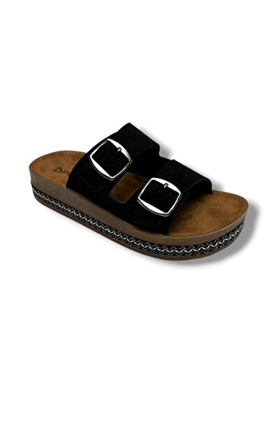 Cakgo Polen 1005-26 Embroidered Sole Anatomical Pair Buckled Women Slipper