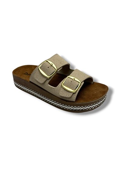 Cakgo Polen 1005-26 embroidered sole Anatomical pair Buckled women's Slipper