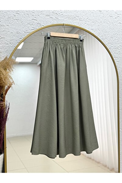BENAHOLL Buğlem Çift Cepli Parçalı Etek-BY5036.1 Mint
