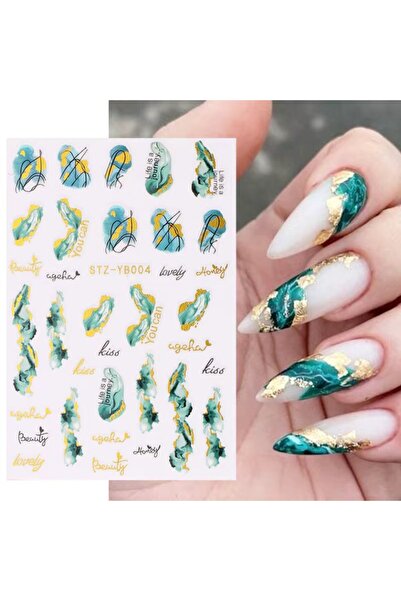 delis Marquise nail stickers, STICKER79, Green