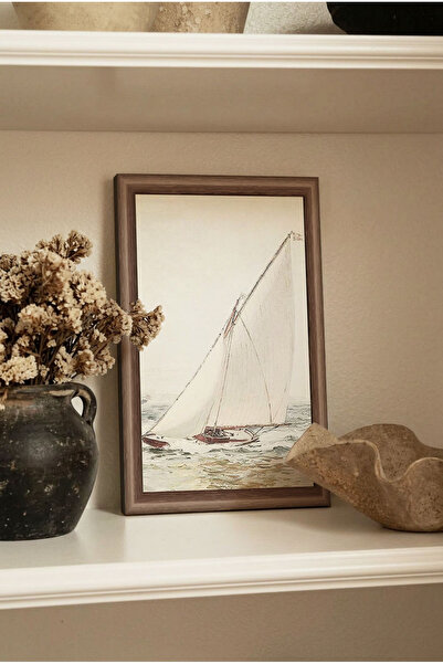 Zevahir Mobilya Dekorasyon 1 Piece of Dark Sailing Ship Marine Themed Vintage...