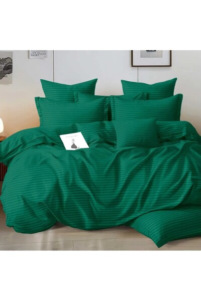 Sonia-home Damask Duvet Cover Set , 100% Cotton, 6 pieces, Solid Color, Stret...