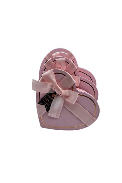 decotoys Heart cardboard box 3/set