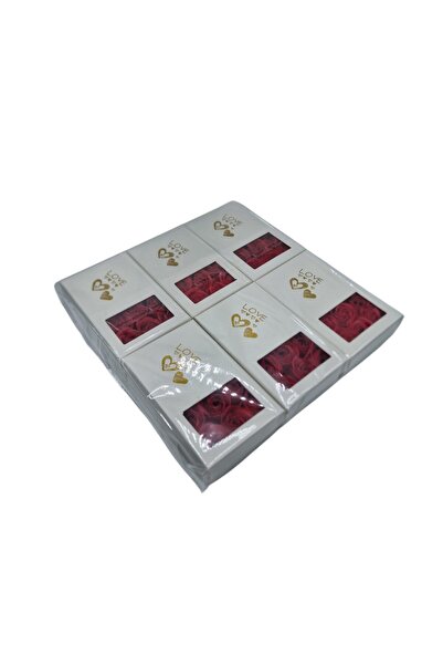 decotoys Cutii carton mărțișor sau bijuterii albe cu trandafiri 6/set L