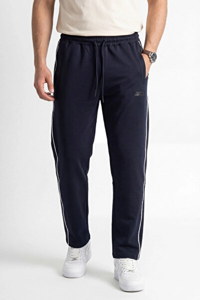 EXSPORT Men's Comfortable Transitional Straight-Leg Sweatpants with Piped Bac...