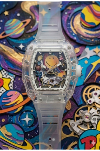 SPECTRUM PREMİUM Spectrum Silicone Cord Smile Series Unisex Wristwatch