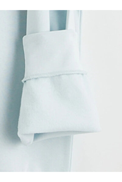 LC Waikiki Blue Crew Neck Printed Men's Thick Sweatshirt