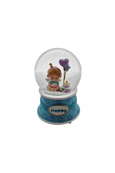 decotoys Glob din rășină muzical cu led, Ursuleț