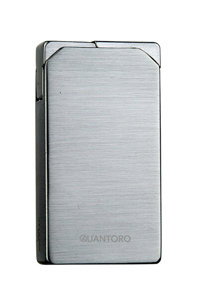 Quantoro Çift Torch Pürmüz Delicili Gümüş Metal Puro Çakmağı - TRZ1194