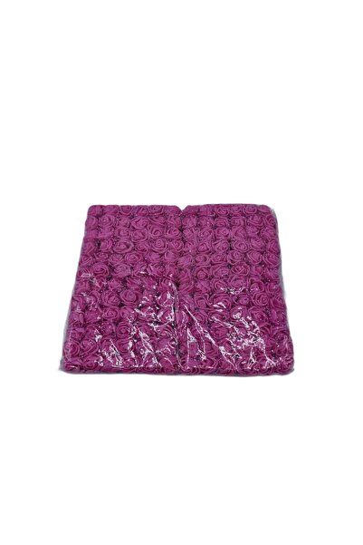 decotoys Trandafiri fuchsia din spuma cu tija metal 144/set